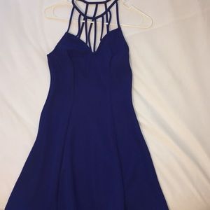 Blue body con dress